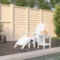 vidaXL Silla de jardín Adirondack con reposapiés y mesa HDPE blanco vidaXL Silla de jardín Adirondack con reposapiés y mesa HDPE blanco