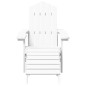 vidaXL Silla de jardín Adirondack con reposapiés y mesa HDPE blanco vidaXL Silla de jardín Adirondack con reposapiés y mesa HDPE blanco