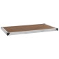 vidaXL Ducha de jardín con base marrón 225 cm acero inoxidable vidaXL Ducha de jardín con base marrón 225 cm acero inoxidable