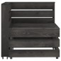 vidaXL Set de muebles de jardín 5 pzas madera de pino impregnada gris