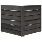 vidaXL Set de muebles de jardín 5 pzas madera de pino impregnada gris