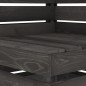 vidaXL Set de muebles de jardín 5 pzas madera de pino impregnada gris