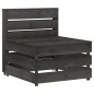 vidaXL Set de muebles de jardín 5 pzas madera de pino impregnada gris