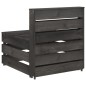 vidaXL Set de muebles de jardín 5 pzas madera de pino impregnada gris