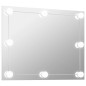 vidaXL Espejo de pared sin marco con luces LED rectangular de vidrio vidaXL Espejo de pared sin marco con luces LED rectangular de vidrio