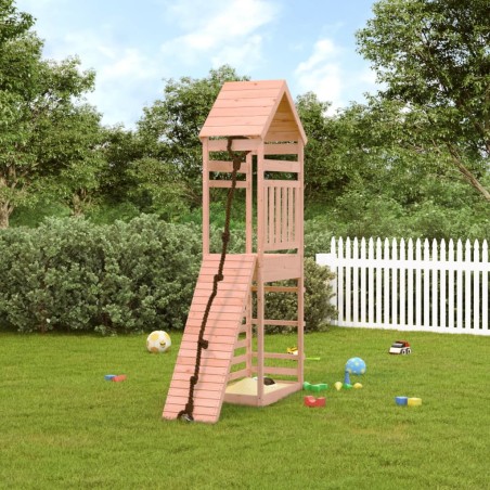 vidaXL Parque infantil con pared de escalada madera de abeto Douglas