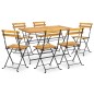vidaXL Comedor de jardín plegable 7 piezas de madera maciza de acacia vidaXL Comedor de jardín plegable 7 piezas de madera maciza de acacia