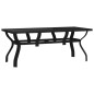 vidaXL Juego de comedor de jardín 7 piezas con cojines gris y negro vidaXL Juego de comedor de jardín 7 piezas con cojines gris y negro