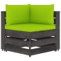 vidaXL Muebles de jardín 5 piezas con cojines madera impregnada gris vidaXL Muebles de jardín 5 piezas con cojines madera impregnada gris
