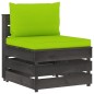 vidaXL Muebles de jardín 5 piezas con cojines madera impregnada gris vidaXL Muebles de jardín 5 piezas con cojines madera impregnada gris
