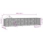 vidaXL Perrera de exterior con techo acero galvanizado plata 10x2x2,5m vidaXL Perrera de exterior con techo acero galvanizado plata 10x2x2,5m