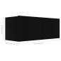 vidaXL Set de muebles de salón TV 2 pzas madera de ingeniería negro vidaXL Set de muebles de salón TV 2 pzas madera de ingeniería negro
