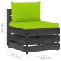 vidaXL Muebles de jardín 5 piezas con cojines madera impregnada gris vidaXL Muebles de jardín 5 piezas con cojines madera impregnada gris
