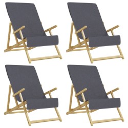 vidaXL Toallas de playa 4 uds tela gris antracita 400 g/m² 60x135 cm