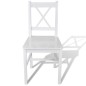 vidaXL Sillas de comedor 6 unidades madera de pino blancas vidaXL Sillas de comedor 6 unidades madera de pino blancas