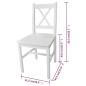 vidaXL Sillas de comedor 6 unidades madera de pino blancas vidaXL Sillas de comedor 6 unidades madera de pino blancas