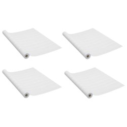 vidaXL Láminas autoadhesivas puertas 4 uds PVC madera blanca 210x90cm 
