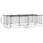 vidaXL Jaula para mascotas de 20 paneles puerta acero negro 35x35 cm vidaXL Jaula para mascotas de 20 paneles puerta acero negro 35x35 cm