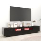 vidaXL Mueble para TV con luces LED negro 200x35x40 cm vidaXL Mueble para TV con luces LED negro 200x35x40 cm