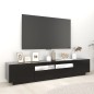 vidaXL Mueble para TV con luces LED negro 200x35x40 cm vidaXL Mueble para TV con luces LED negro 200x35x40 cm
