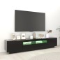 vidaXL Mueble para TV con luces LED negro 200x35x40 cm vidaXL Mueble para TV con luces LED negro 200x35x40 cm