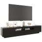 vidaXL Mueble para TV con luces LED negro 200x35x40 cm vidaXL Mueble para TV con luces LED negro 200x35x40 cm