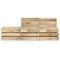 vidaXL Set de muebles de jardín 3 pzas madera de pino impregnada verde