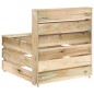 vidaXL Set de muebles de jardín 3 pzas madera de pino impregnada verde