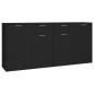 vidaXL Aparador de madera de ingeniería negro 160x36x75 cm vidaXL Aparador de madera de ingeniería negro 160x36x75 cm
