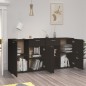vidaXL Aparador de madera de ingeniería negro 160x36x75 cm vidaXL Aparador de madera de ingeniería negro 160x36x75 cm