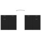 vidaXL Aparador de madera de ingeniería negro 160x36x75 cm vidaXL Aparador de madera de ingeniería negro 160x36x75 cm