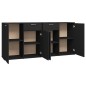 vidaXL Aparador de madera de ingeniería negro 160x36x75 cm vidaXL Aparador de madera de ingeniería negro 160x36x75 cm