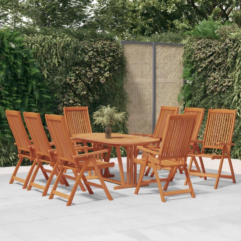 vidaXL Sillas de jardín plegables 8 uds madera maciza de eucalipto vidaXL Sillas de jardín plegables 8 uds madera maciza de eucalipto