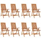 vidaXL Sillas de jardín plegables 8 uds madera maciza de eucalipto vidaXL Sillas de jardín plegables 8 uds madera maciza de eucalipto