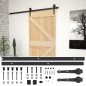 vidaXL Puerta corredera con herrajes madera maciza de pino 100x210 cm vidaXL Puerta corredera con herrajes madera maciza de pino 100x210 cm