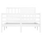 vidaXL Estructura de cama de madera maciza blanca 140x200 cm vidaXL Estructura de cama de madera maciza blanca 140x200 cm