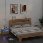 vidaXL Mesitas de noche con luces LEDs 2 uds roble Sonoma 60x35x40 cm vidaXL Mesitas de noche con luces LEDs 2 uds roble Sonoma 60x35x40 cm