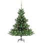 vidaXL Árbol de Navidad abeto Nordmann con LEDs y bolas verde 150 cm vidaXL Árbol de Navidad abeto Nordmann con LEDs y bolas verde 150 cm