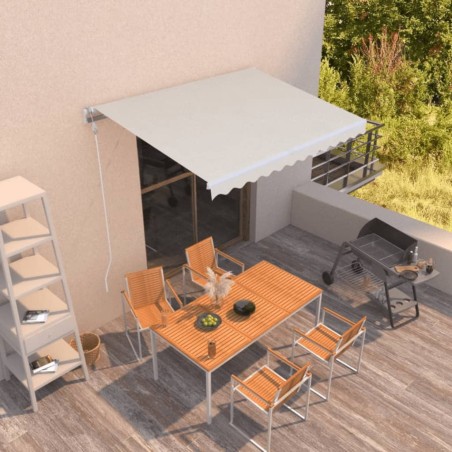 vidaXL Toldo retráctil automático crema 350x250 cm