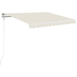 vidaXL Toldo retráctil automático crema 350x250 cm