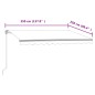 vidaXL Toldo retráctil automático crema 350x250 cm vidaXL Toldo retráctil automático crema 350x250 cm