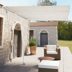 vidaXL Toldo de pie automático crema 350x250 cm