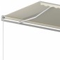 vidaXL Toldo retráctil automático con postes crema 3,5x2,5 m vidaXL Toldo retráctil automático con postes crema 3,5x2,5 m