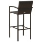 vidaXL Set de bar de jardín 7 piezas ratán sintético marrón vidaXL Set de bar de jardín 7 piezas ratán sintético marrón