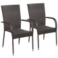 vidaXL Juego de comedor para jardín de 3 piezas marrón vidaXL Juego de comedor para jardín de 3 piezas marrón