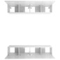 vidaXL Muebles TV 4 uds madera contrachapada blanco brillo 80x30x30 cm