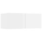 vidaXL Muebles TV 4 uds madera contrachapada blanco brillo 80x30x30 cm