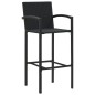 vidaXL Muebles de bar jardín 5 pzas ratán PE reposabrazos negro vidaXL Muebles de bar jardín 5 pzas ratán PE reposabrazos negro
