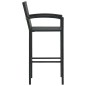 vidaXL Muebles de bar jardín 5 pzas ratán PE reposabrazos negro vidaXL Muebles de bar jardín 5 pzas ratán PE reposabrazos negro