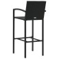 vidaXL Muebles de bar jardín 5 pzas ratán PE reposabrazos negro vidaXL Muebles de bar jardín 5 pzas ratán PE reposabrazos negro